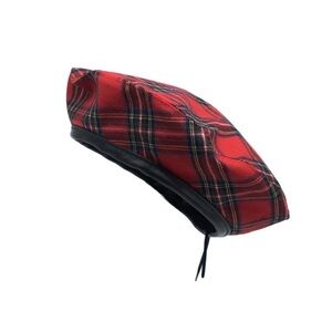 Cotton Plaid Beret Hat Tartan Check French Beanie Cap New
